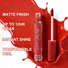 KIMIEYE lipstick on model showing long-lasting matte look for confidence