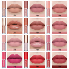 KIMIEYE lipstick set in hand for size comparison and travel-friendly kit