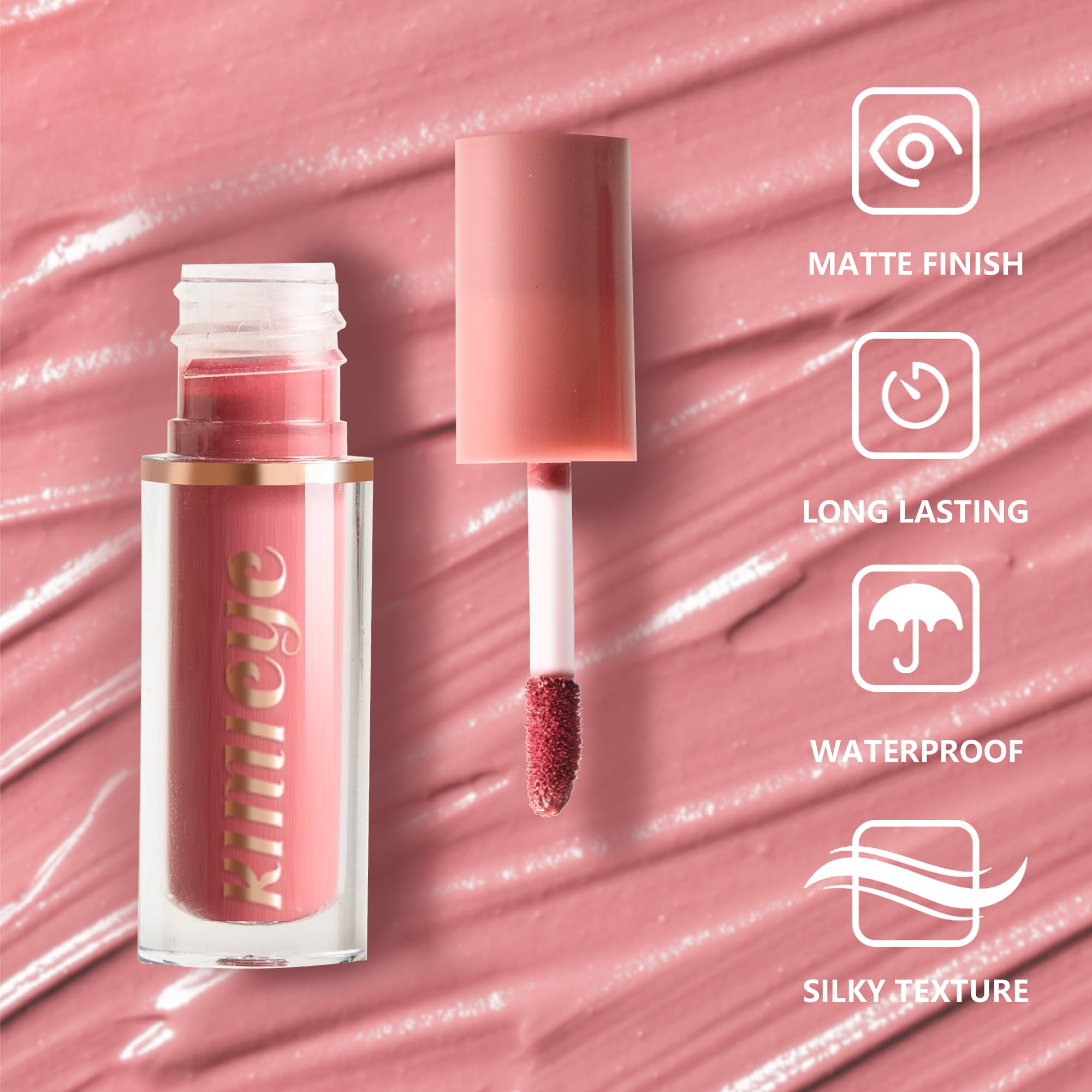 KIMIEYE swatches on arm displaying pigmentation and shade variety