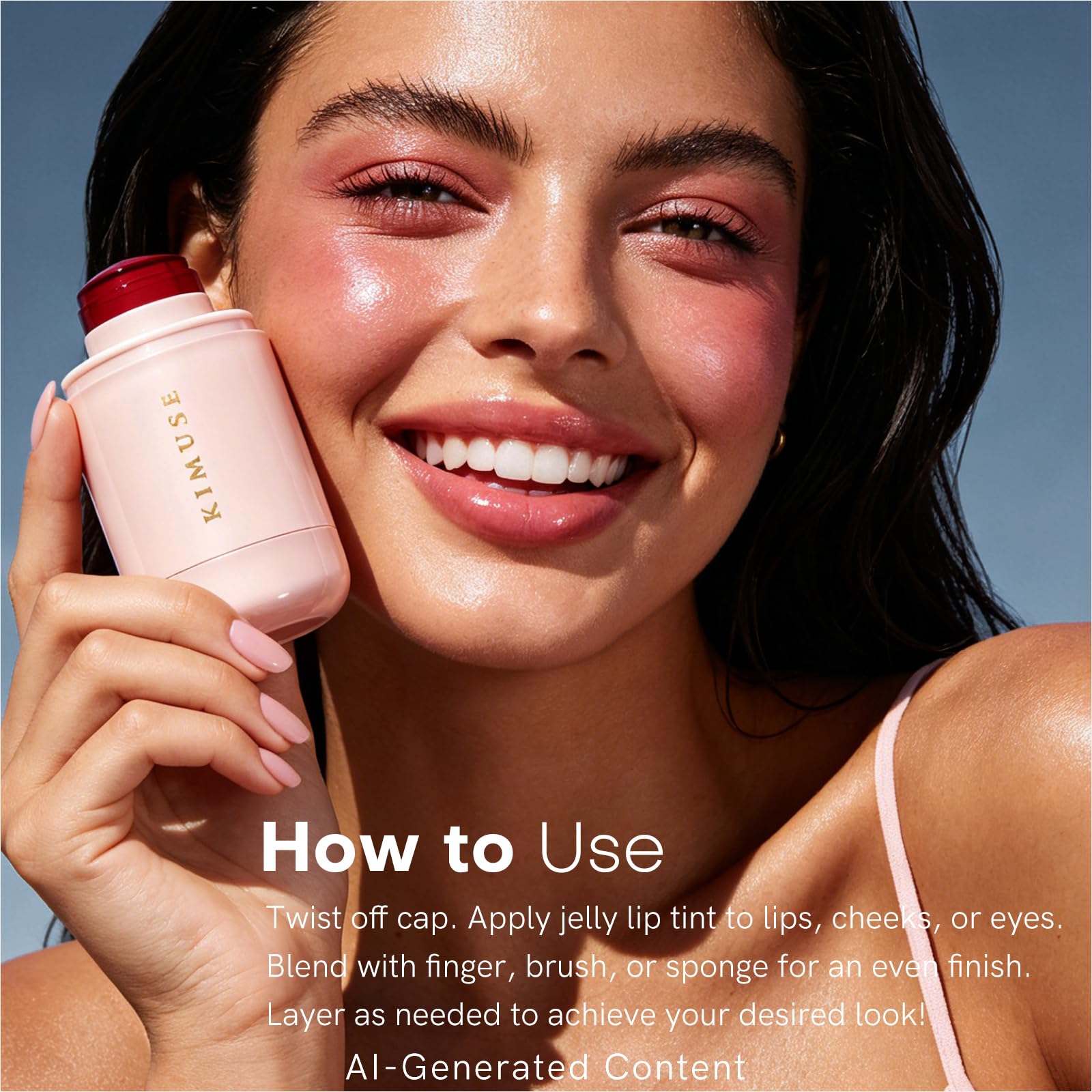 KIMUSE ingredients label image, highlights gentle nourishing extracts
