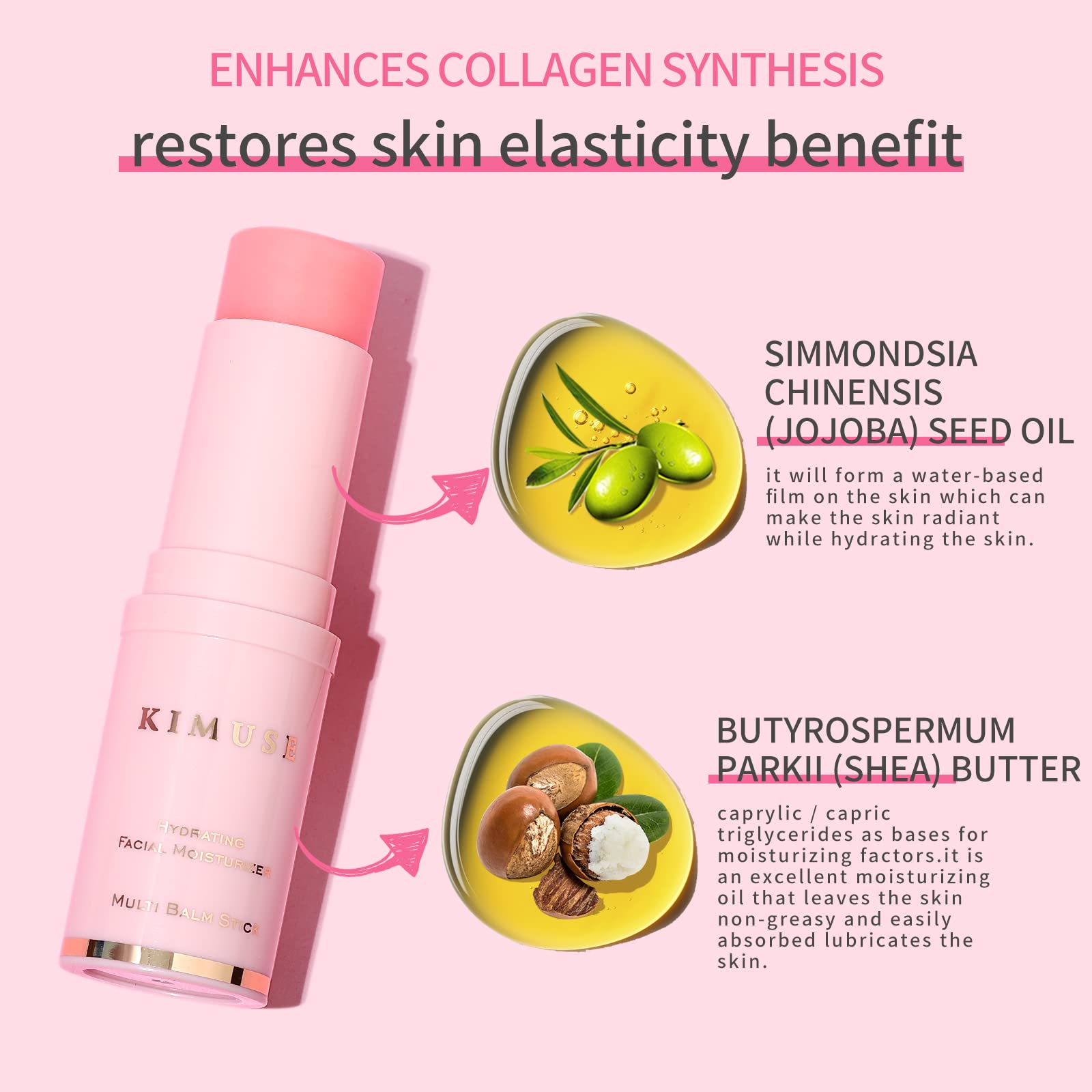 KIMUSE used on neck showing scale, targeted elasticizing moisture