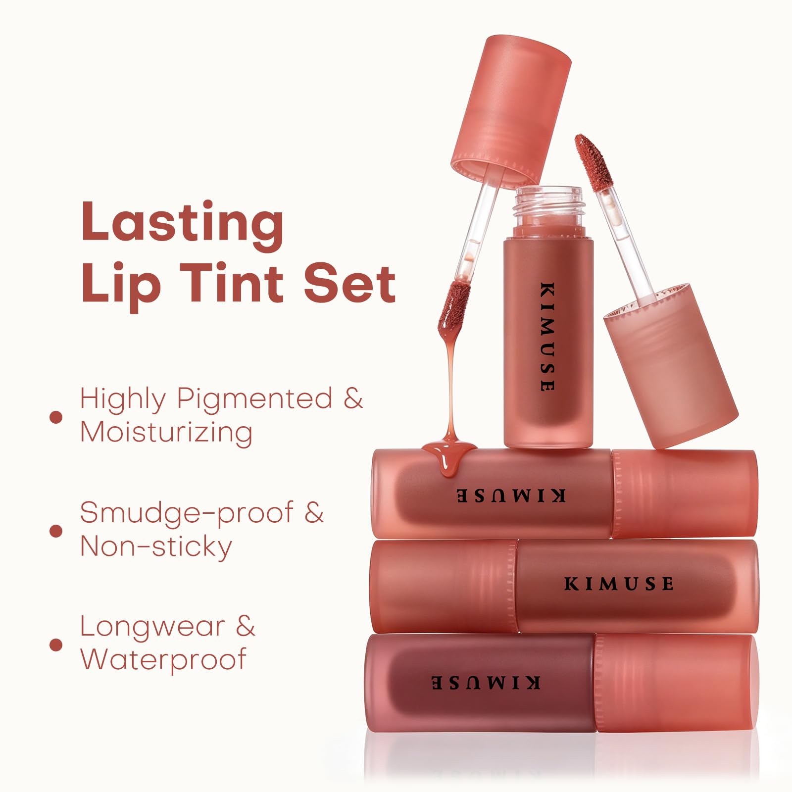 KIMUSE six shades arranged to display color range and mix-and-match versatility