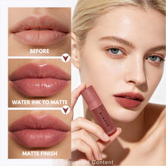 KIMUSE texture gloss swirl showing water-gel finish and moisturizing effect