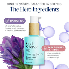 Clear serum droplet texture showcasing hydration and smooth spreadability from Kind Science