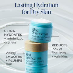 Kind Science open jar close-up showing cream texture and hydrating feel