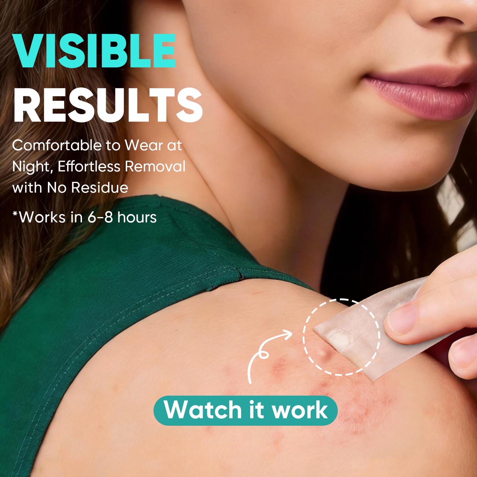 kindshine patch on forehead demonstrating discreet protection benefit