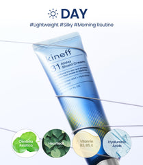 Kineff cream in hand for scale, travel-friendly 30ml sizes shown