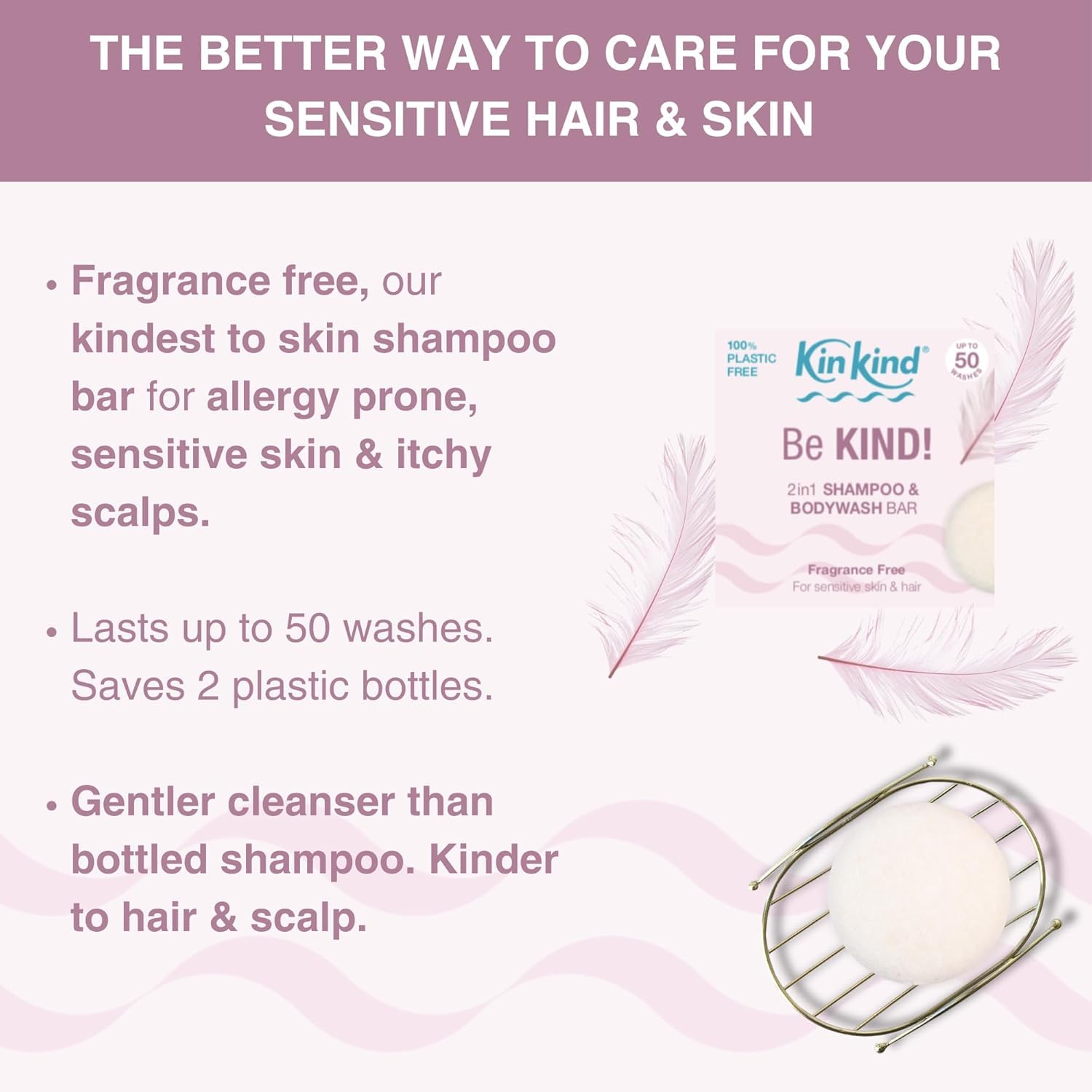 KinKind closeup texture with coconut oil showing conditioning benefit