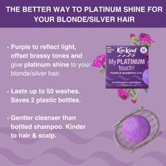 KinKind shampoo bar side profile showing size, weight and long-lasting use benefit