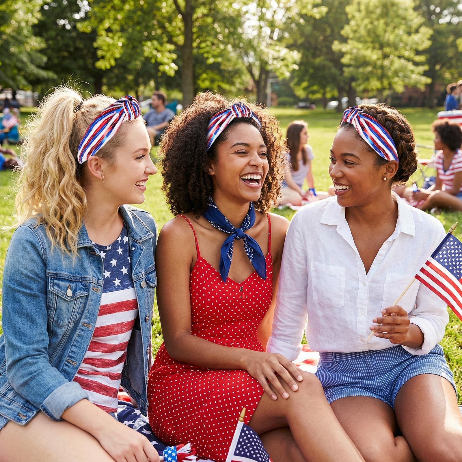 KINYFY worn at a parade adding patriotic flair to a festive outfit