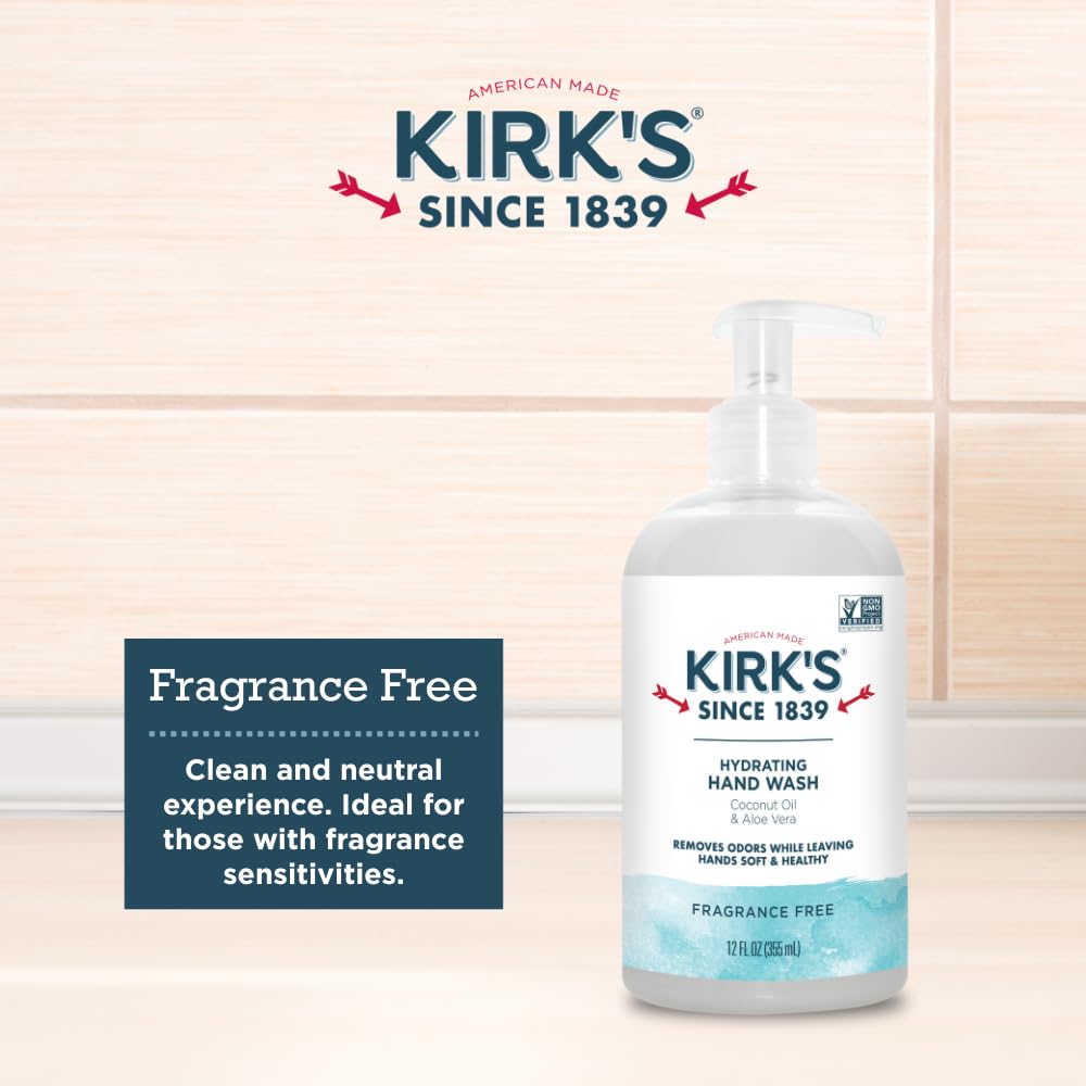 Kirk's pouring into palm showing hydration and effective odor removal