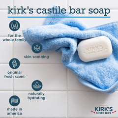 Kirk's bar soap side profile demonstrating ergonomic shape benefit
