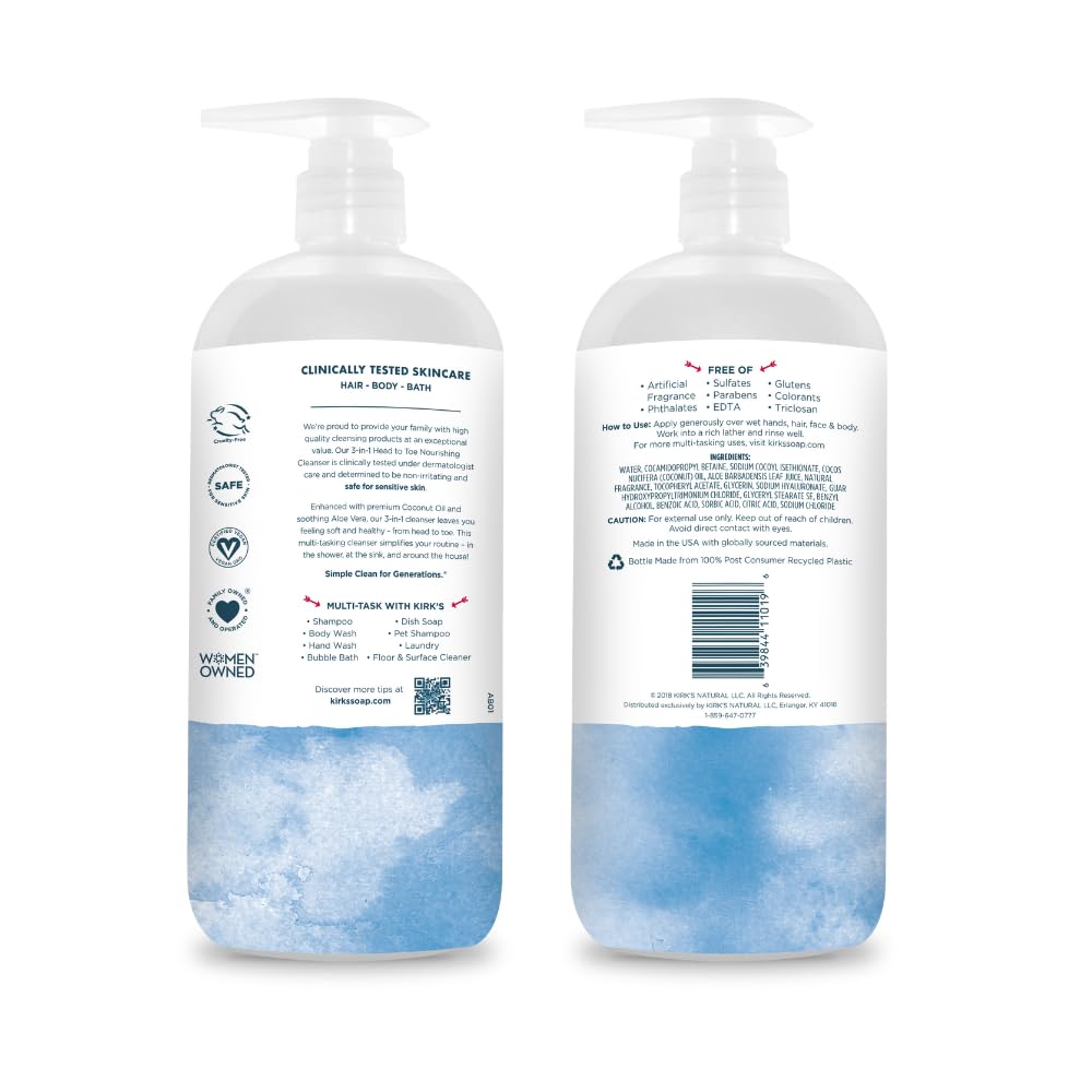 Kirk's coconut oil lather close-up illustrating creamy moisturizing foam