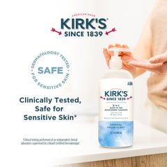 Kirk's family using product in shower showing gentle everyday cleansing