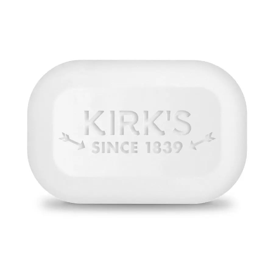 Kirk's ingredient label closeup showing non-GMO and no harsh additives benefit