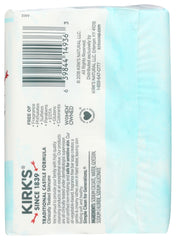 Kirk's lather on a washcloth demonstrating effective foaming and cleansing benefit