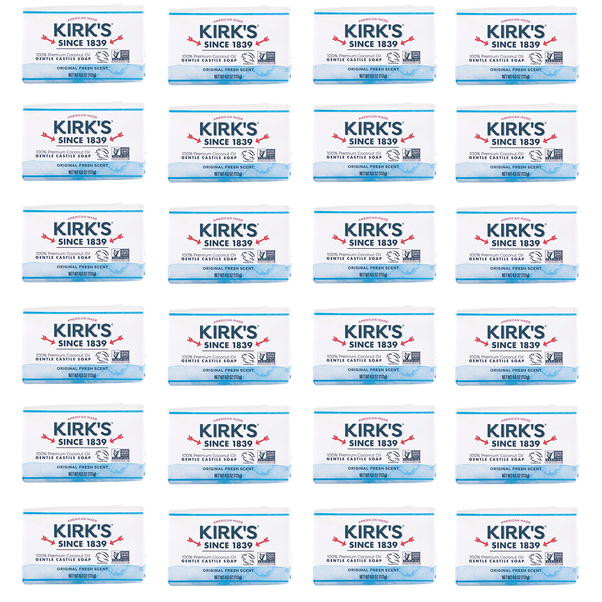 Kirk's front packaging showing brand and fresh scent benefits
