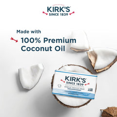 Kirk's soap producing rich foam in hand for effective gentle cleansing
