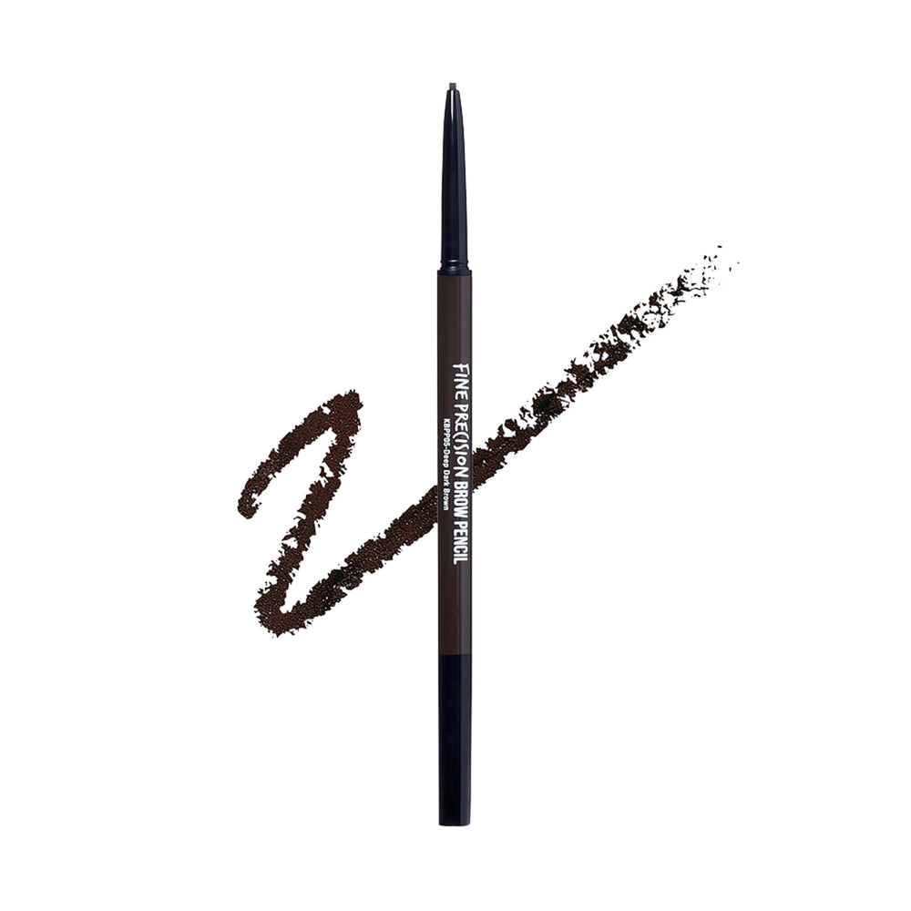 Kiss brow pencil front packaging showing product and shade benefits