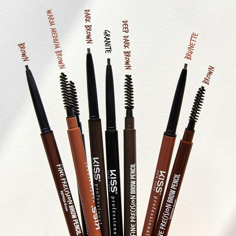 Kiss pencil applied on eyebrow demonstrating shaping and filling