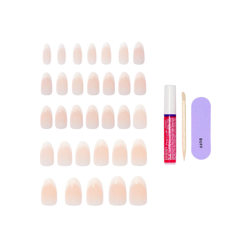 KISS Burble glue tube and tools laid out for convenient at-home use