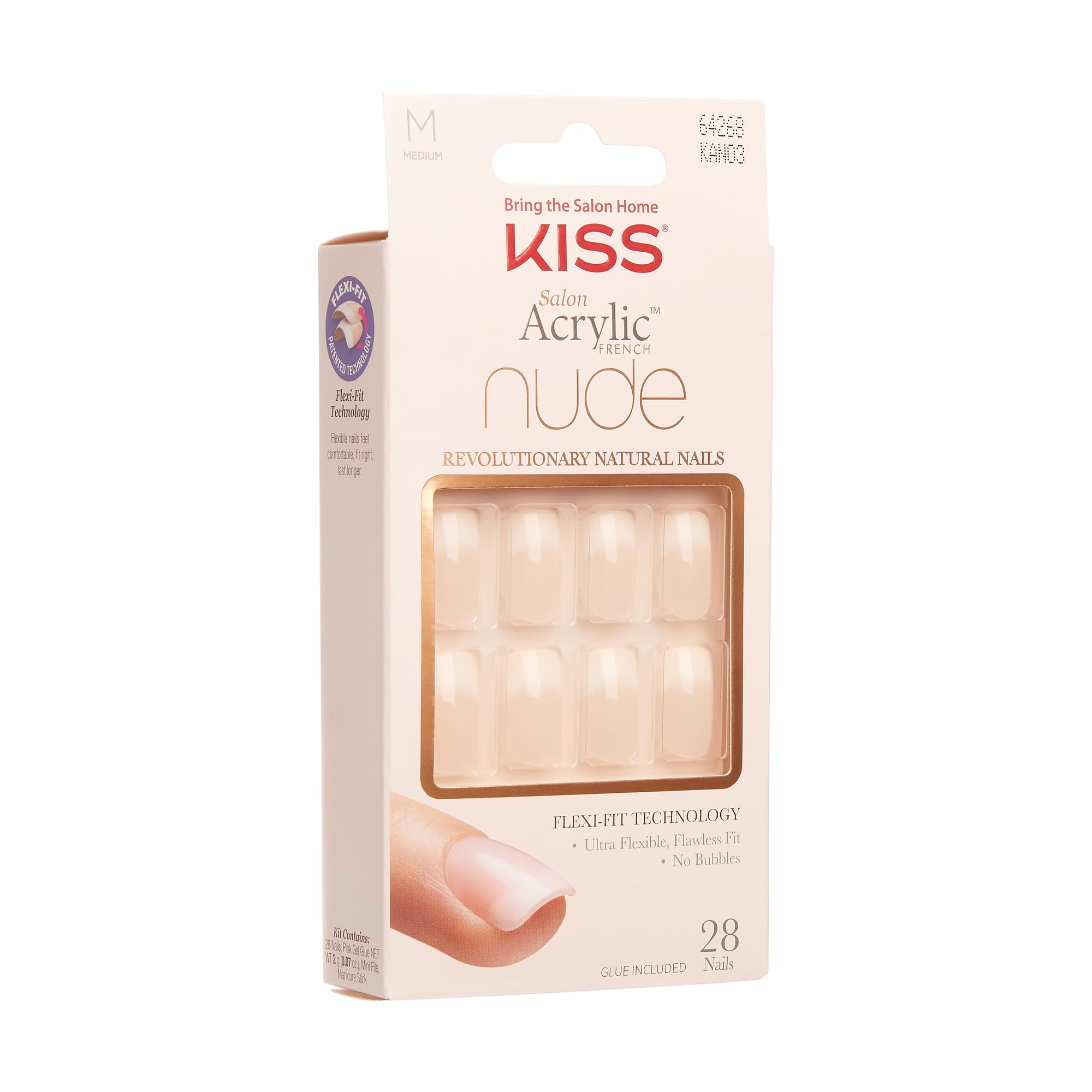 KISS close-up of French smile line showing subtle nude finish and polished look