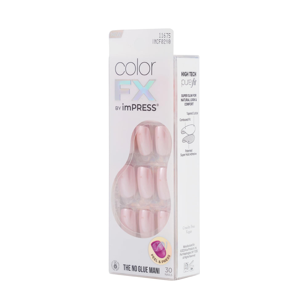 KISS reflective chrome nail detail showing mirror-like finish and glossy shine
