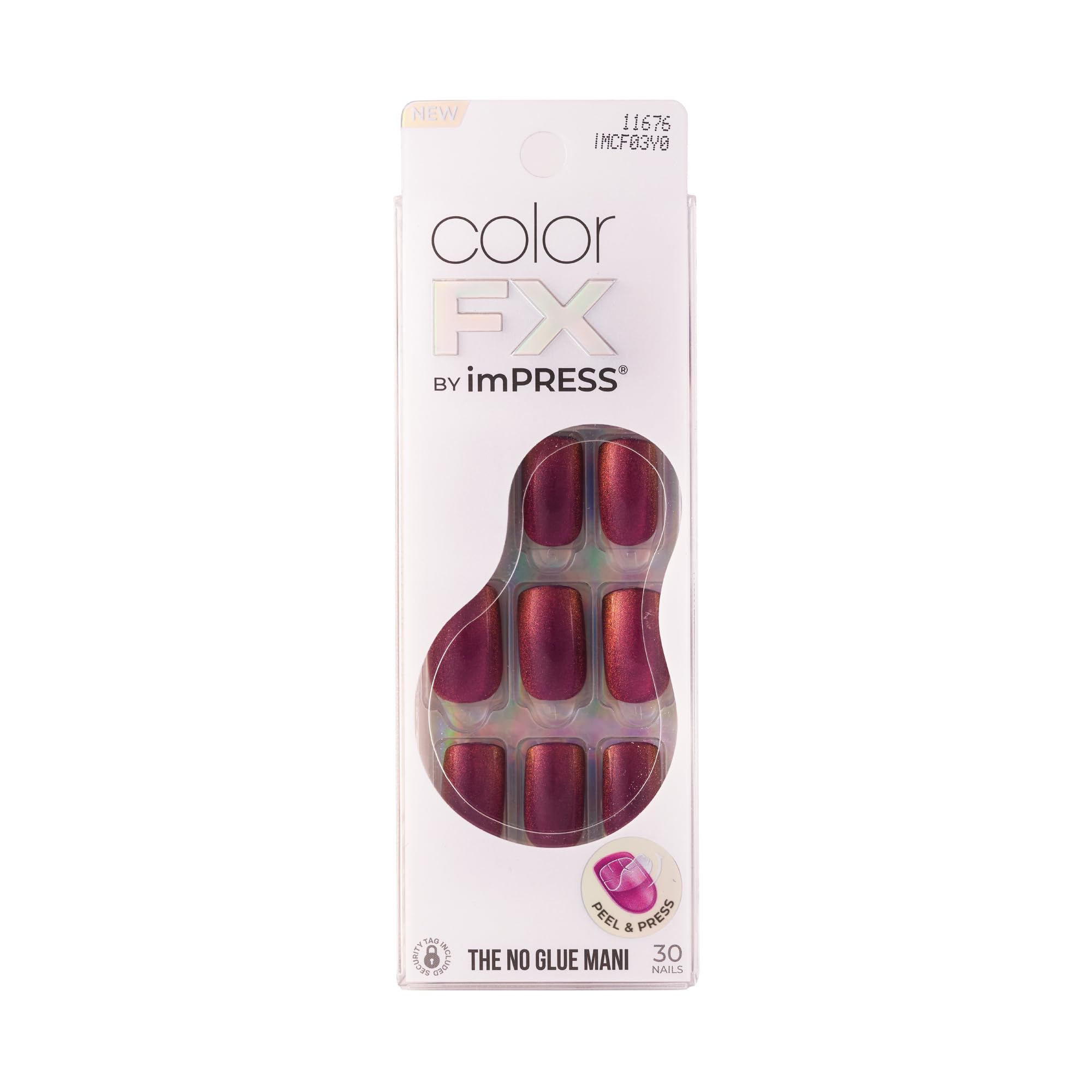 KISS front packaging showing full Color FX press-on kit and quick application benefit