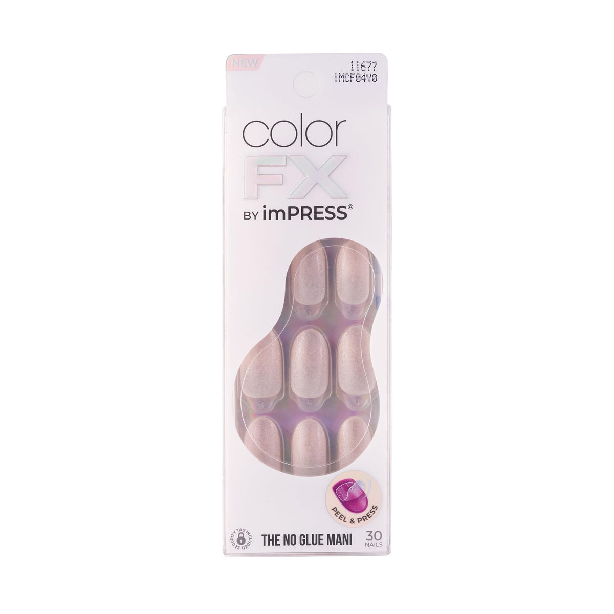 KISS front packaging showing Color FX press-on nails and kit benefits