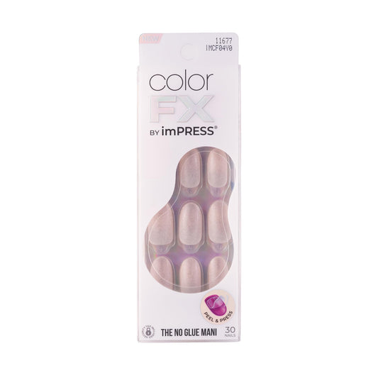 KISS front packaging showing Color FX press-on nails and kit benefits