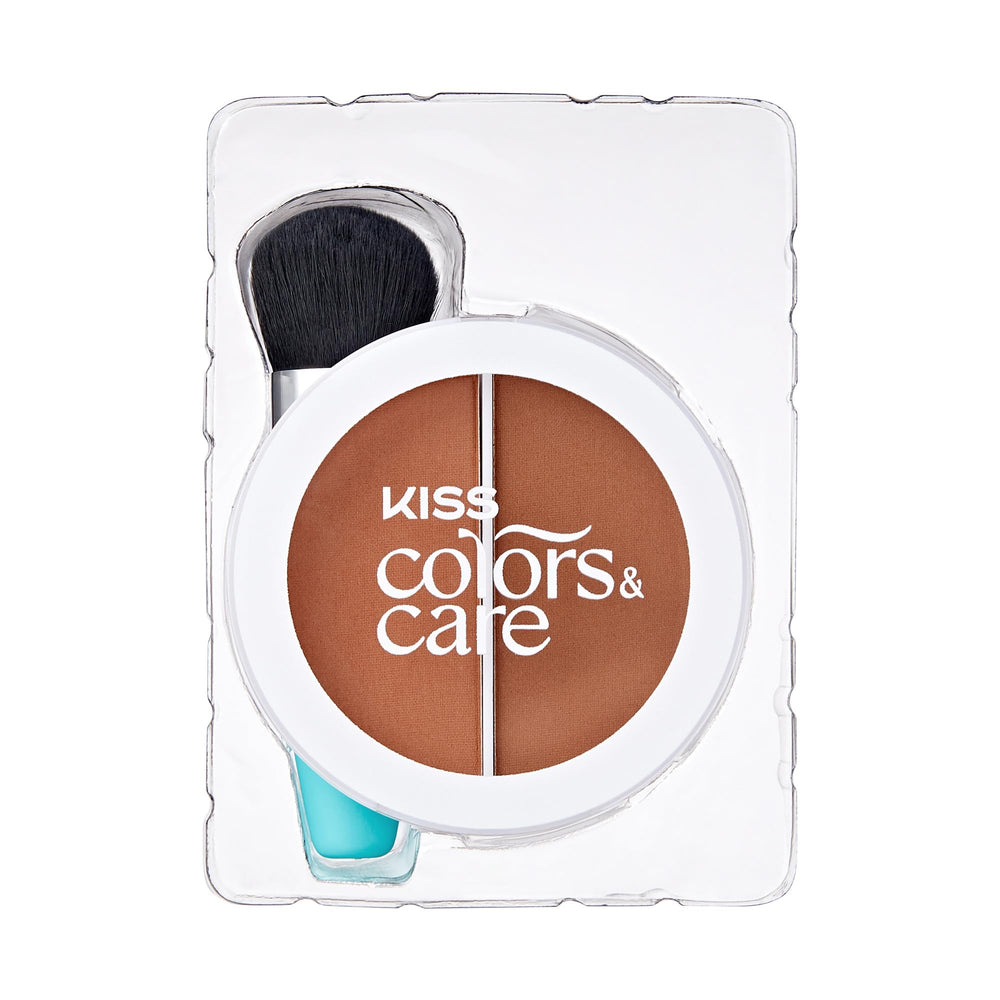KISS COLORS & CARE powder being applied to lace underside for invisible hairline