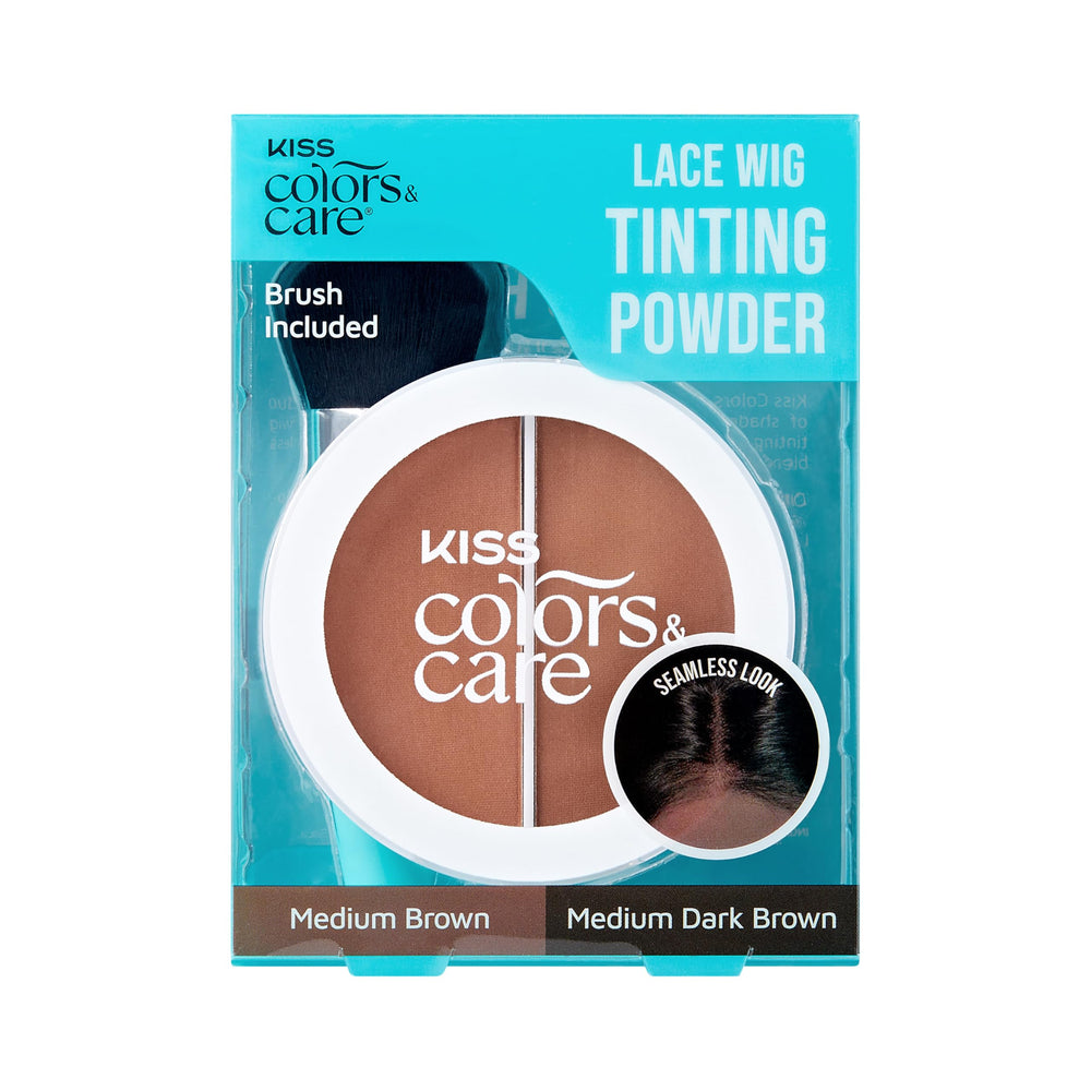 KISS COLORS & CARE product front packaging showing dark duo benefits
