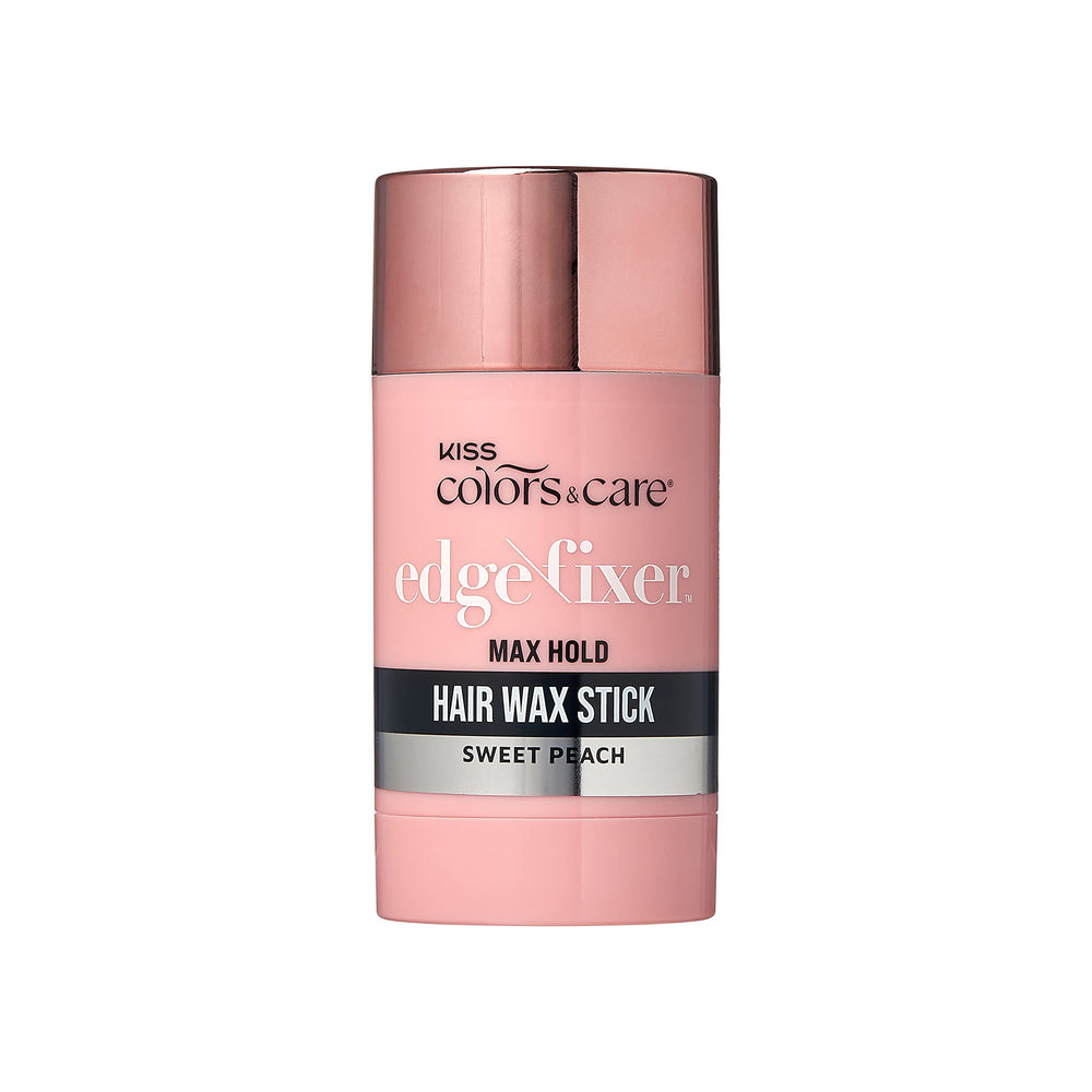 KISS COLORS & CARE front packaging showing compact wax stick and cap benefit portable styling