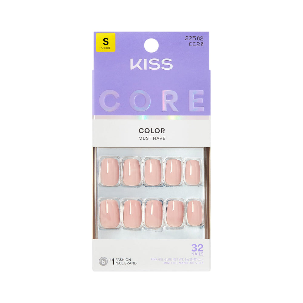 KISS front packaging showing Aesthetic pink set and clear branding for quick choice