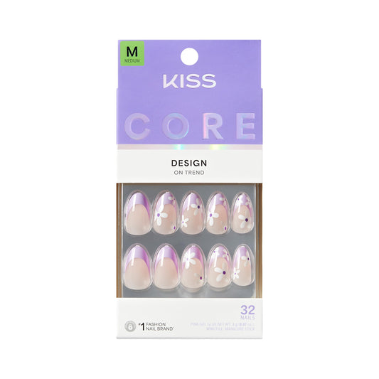 KISS CORE front packaging showing kit contents and bright pink design benefits quick salon look