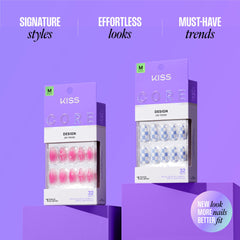 KISS brand side profile showing short coffin shape and comfortable length benefit