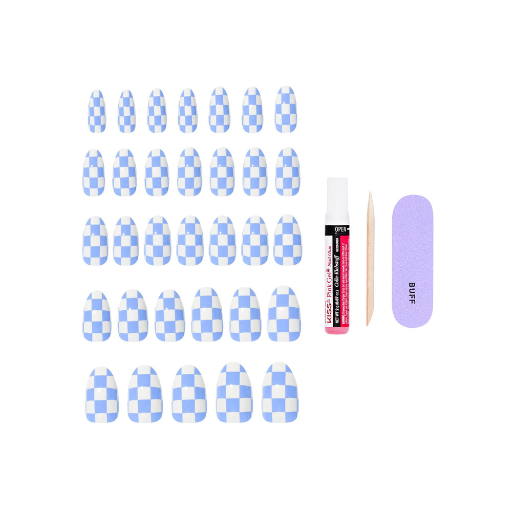 KISS Core kit with 2g glue and tools displayed for easy at-home application benefit