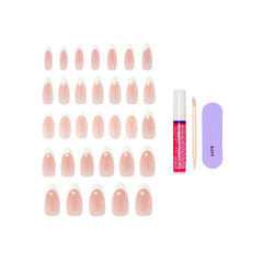 KISS Core side profile of long almond nail showing elegant length