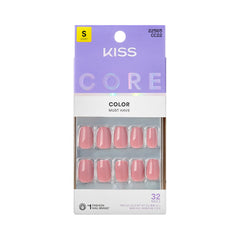 KISS Core front packaging showing the Felicity pink nails and kit