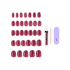 KISS Core kit contents with 2g glue, manicure stick, mini file for complete at-home manicure
