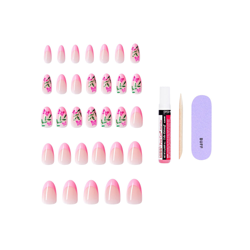 KISS core kit laid out with 32 nails and tools, all-in-one convenience