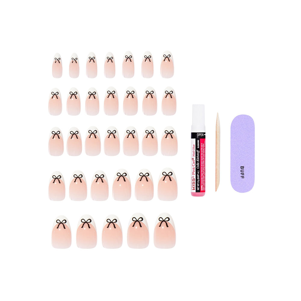 KISS Core kit with 2g glue, manicure stick, and mini file for easy application