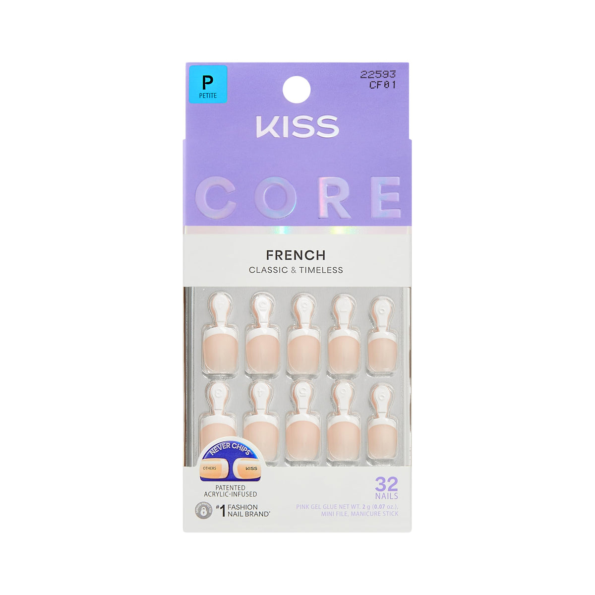 KISS front packaging showing included nails and tools for quick application