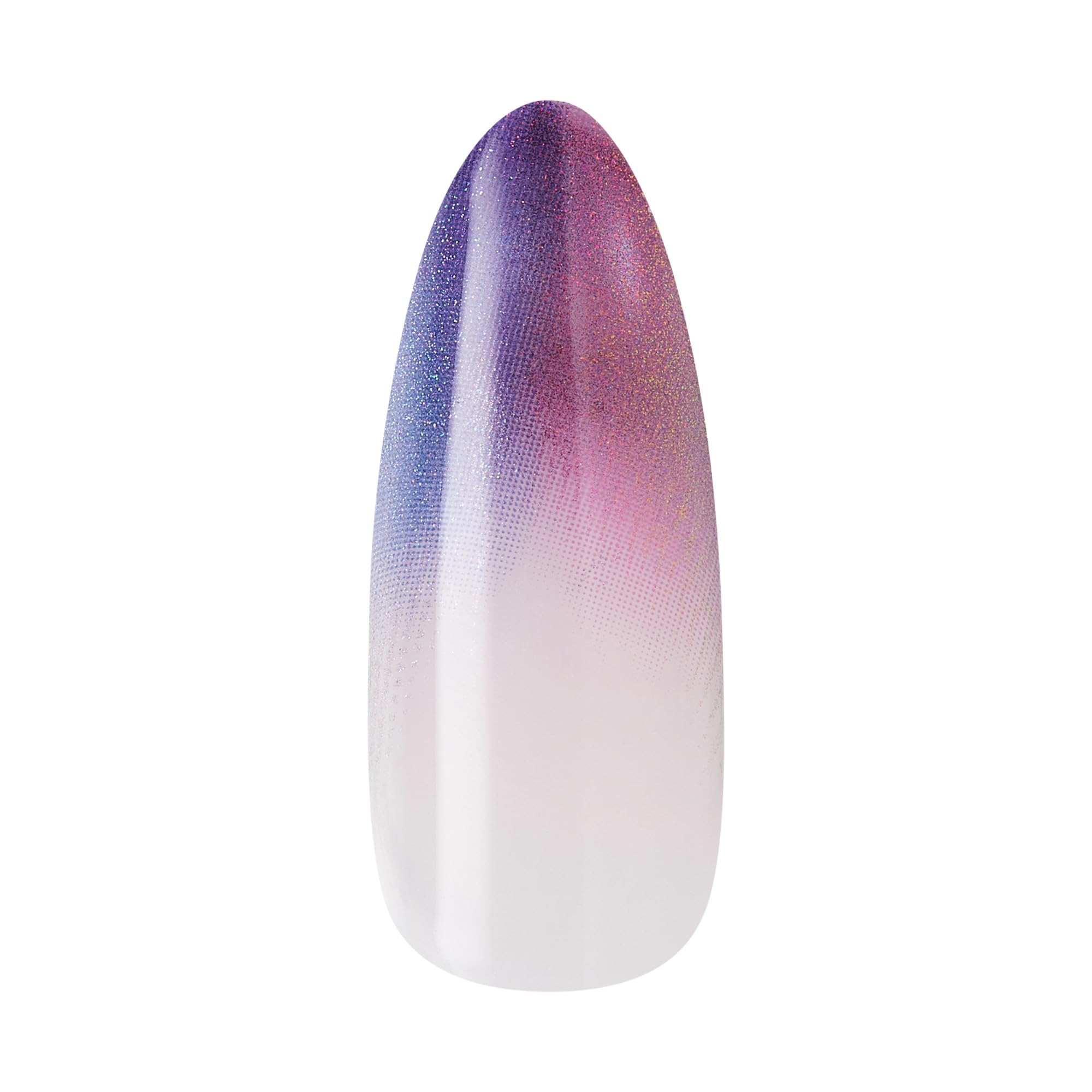 KISS purple almond nails worn in lifestyle setting for polished look