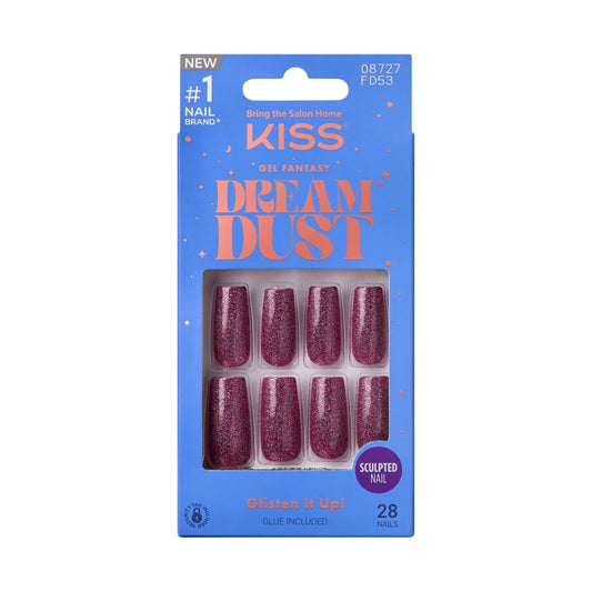 KISS front packaging showing kit contents and Dreamdust glitter finish