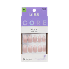KISS Dulcet front packaging showing kit and shade benefits