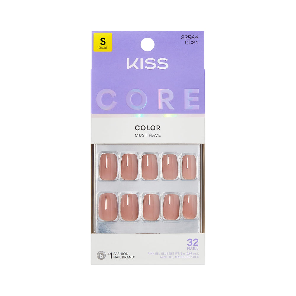 KISS Embullience front packaging showing 32 nails and included tools for quick styling
