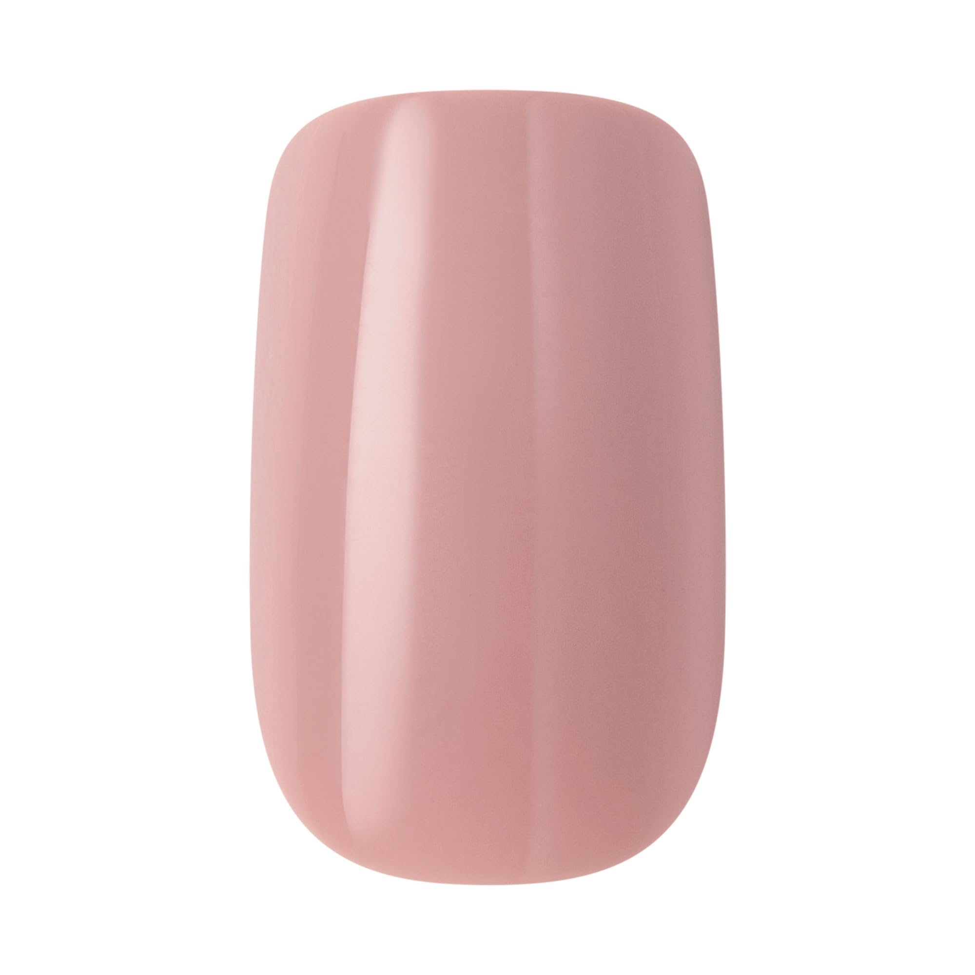 KISS Embullience applied on a natural hand illustrating neat short squoval look and confidence