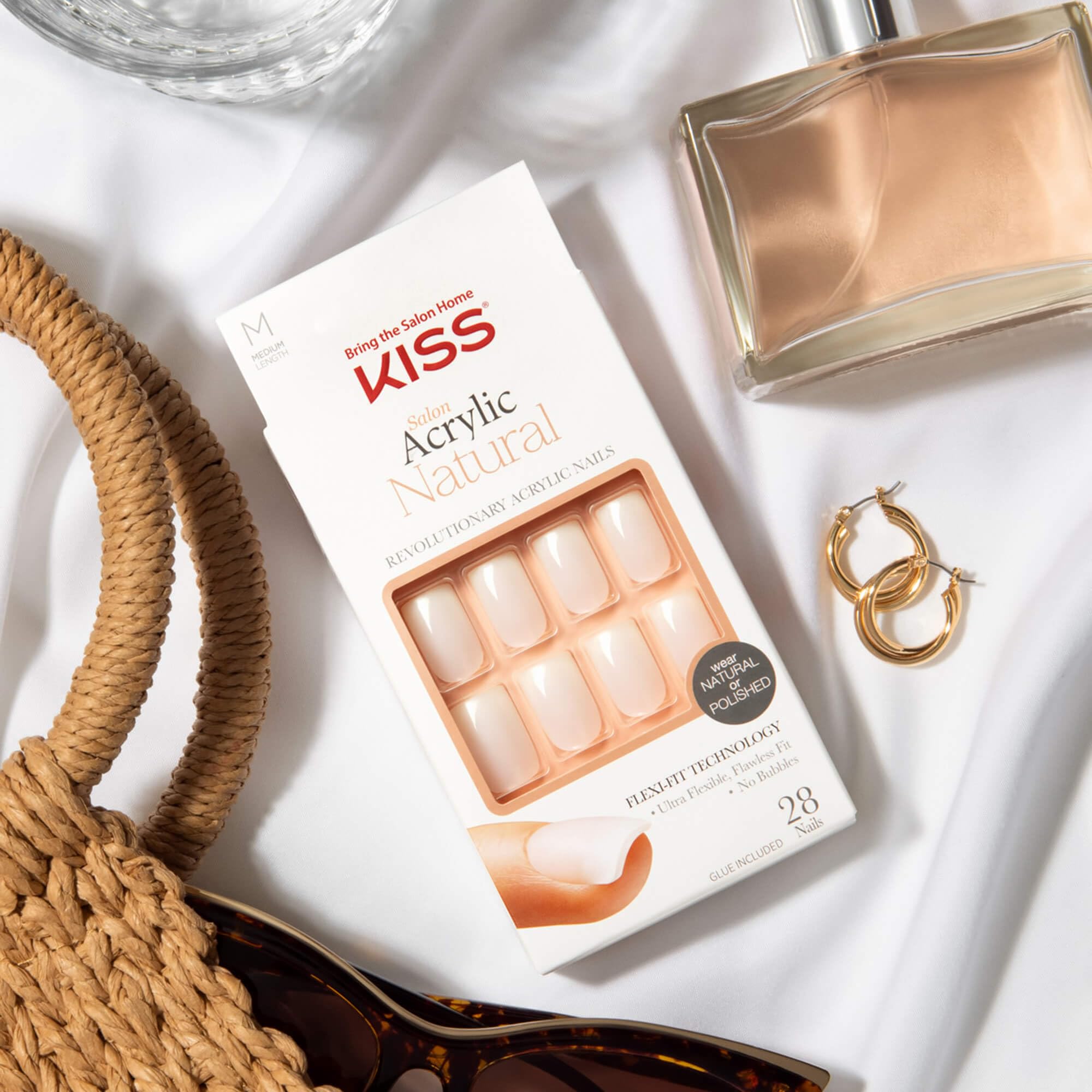 KISS 'Euphoria' side profile showing nail thickness and acrylic-infused strength benefit