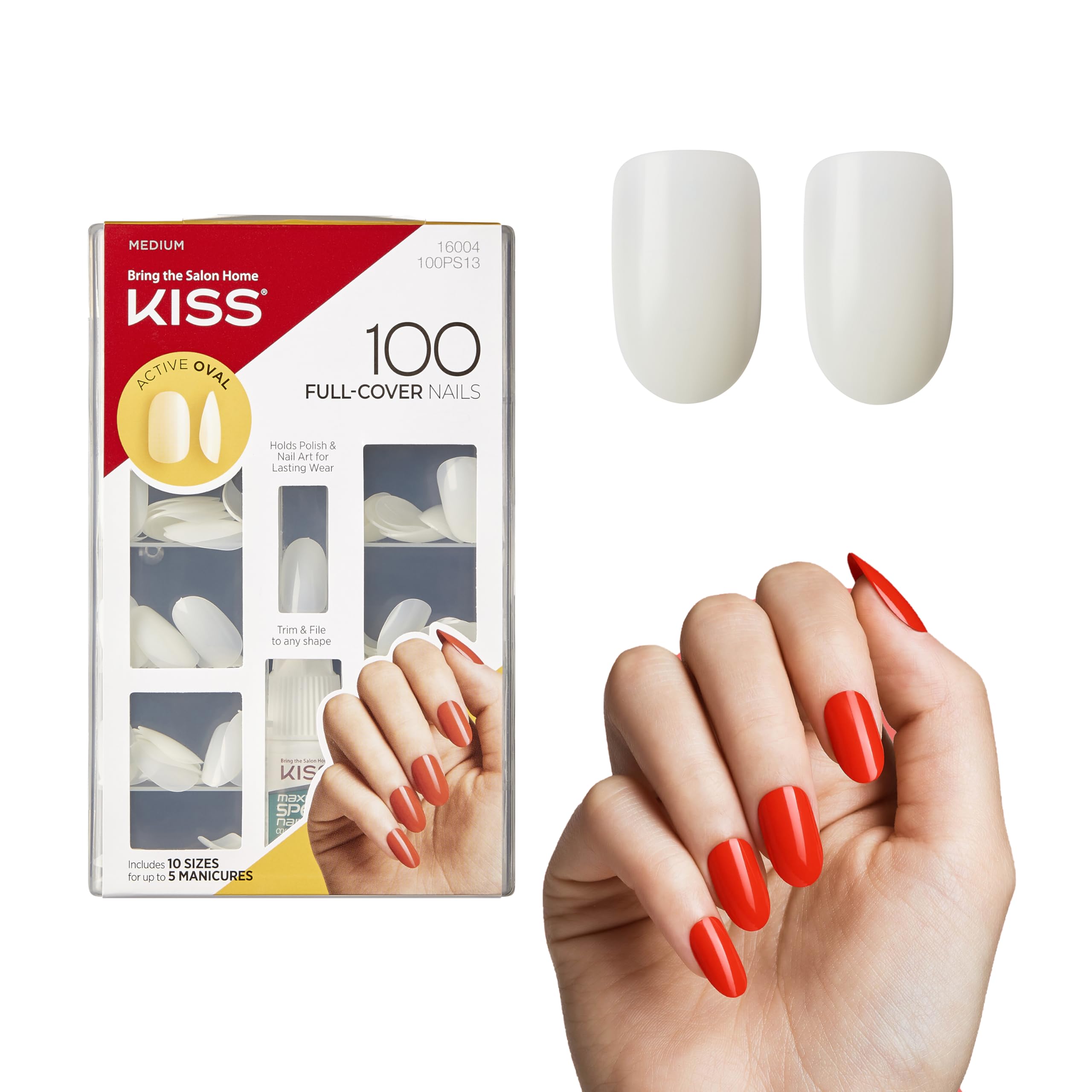KISS clear active oval front packaging showing full set and convenience